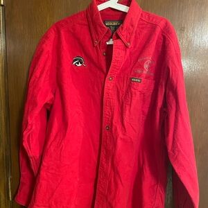 Woolrich Bright Red Jacket with Gray Embroidery